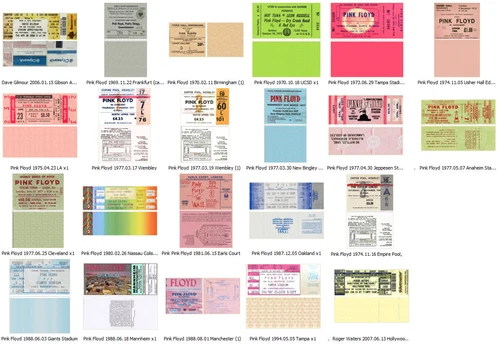 PINK FLOYD ? MUSIC GROUP ? Reproduction CONCERT TICKETS ?️ Individual Sale