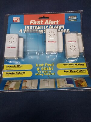 New First Alert Instantly Alarm w/ 4 Units Window Door Office Home Safety