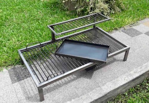 Eisengrill | Zweistufiger Eisengrill + Grillplatte + Feuerstelle | Aus argentinischem Eisen - Bild 15 von 17