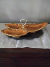 Mid-century Modern Vintage California Pottery Handled Lava Centerpiece Tray