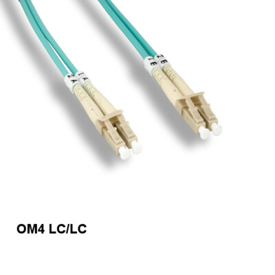 LOT10 Kentek 6m OM4 LC to LC 10Gb Multi-Mode Fiber Optic Cable 50/125 Duplex