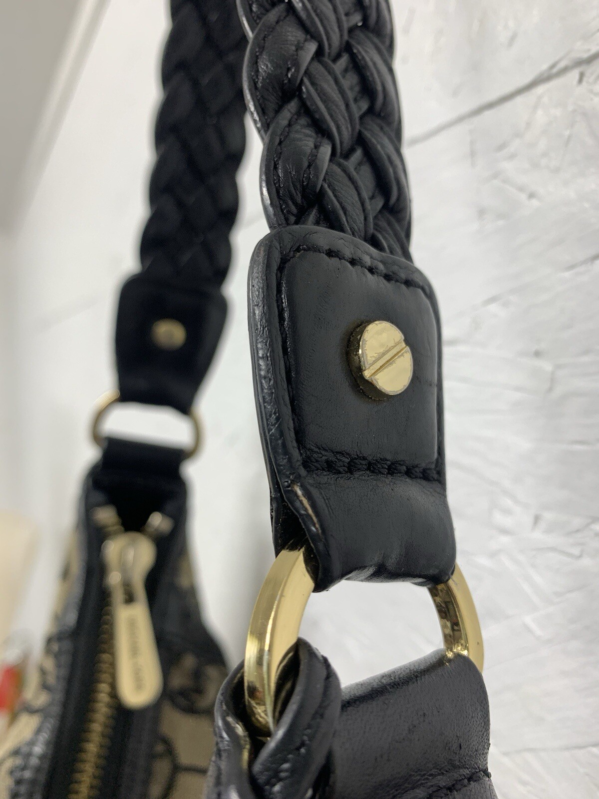 Michael Kors Vintage Shoulder Hobo Bag Brown/Black #I98WA thumbnail 5