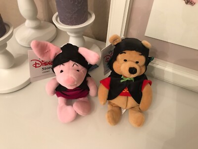 Disney Store Winnie Pooh Puuh Ferkel Fledermaus Halloween Plüsch