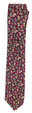 Vintage Brooks Brothers Makers All Silk Neck Tie Paisley Maroon Made In USA