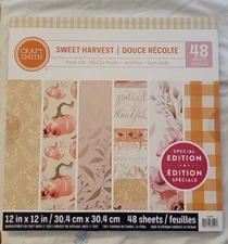 Special Edition Craft Smith Scrapbook Paper Fall Pumpkin 48 Sheets