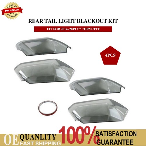 4PCS Rear Tail Light Blackout Kit 6.2L 2Door Smoked Fits 20142019 C7