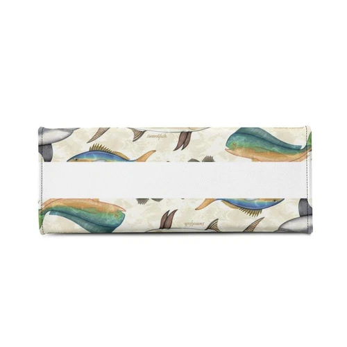 Personalized Fish Luxury Women PU Leather Handbag, Gift For Her