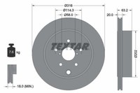 2X Textar 92243703 Bremsscheibe Passend FüR Subaru