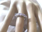 Vintage Jewellery Sterling Silver Ring Amethyst Sapphires Antique Deco Jewelry