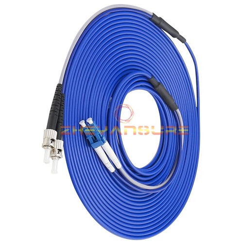 Armored Single-mode LC to ST UPC Duplex Fiber Optic Cable 9/125 Patch Cord 40m - Afbeelding 2 van 5