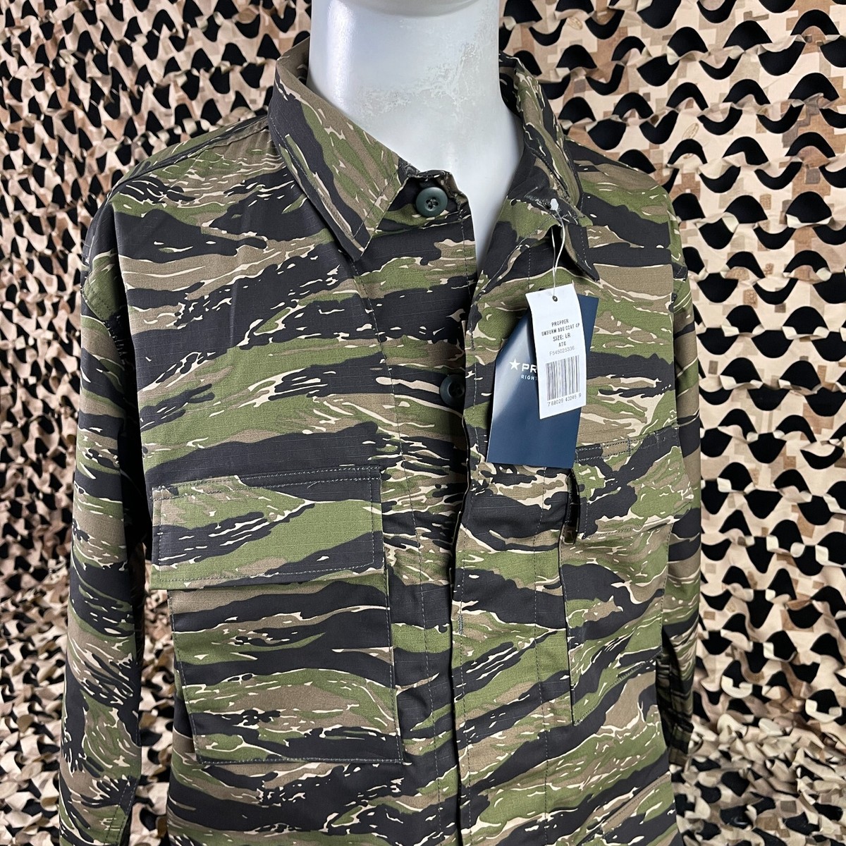 Veste BDU Neuve – Tiger Stripe Vietnam – Medium Long – Motif Camouflage