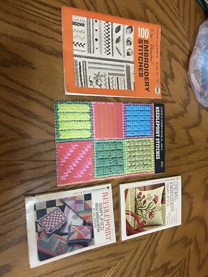Vintage Coats & Clark's Embroidery Mag Book #150 Plus 3 Additional Guides