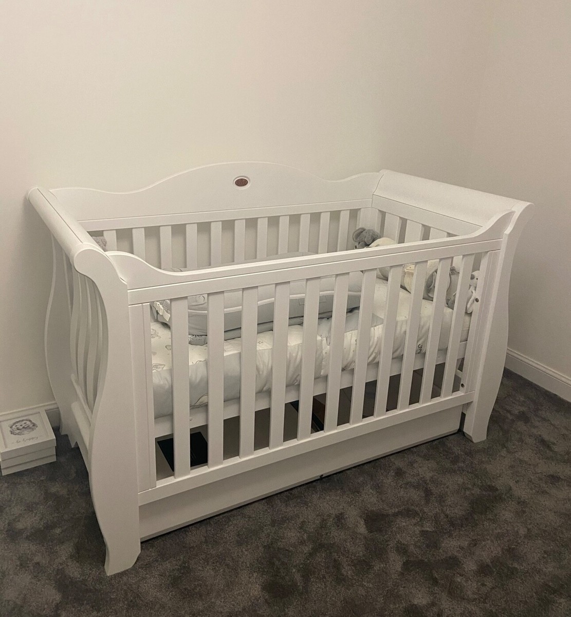 Boori Royale Sleigh Cot Bed LuxMattress Pre loved Great