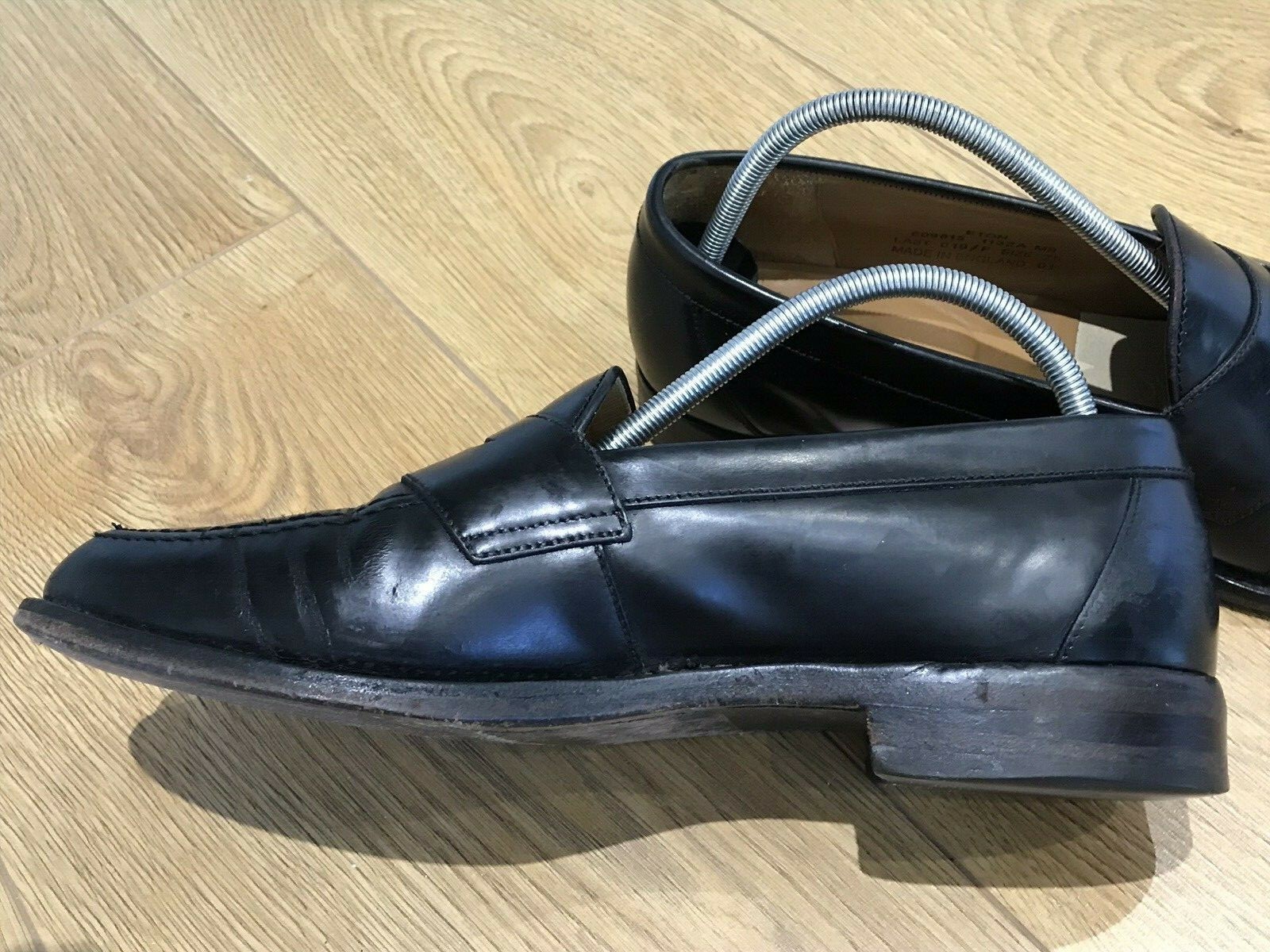 Loake Shoemakers, England, Men's Black Classic Slip-on Shoes, Size 7.5 UK 3