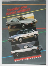 CHRYSLER DODGE Full Range 1987 dealer brochure -  French - Canada ST1002000218