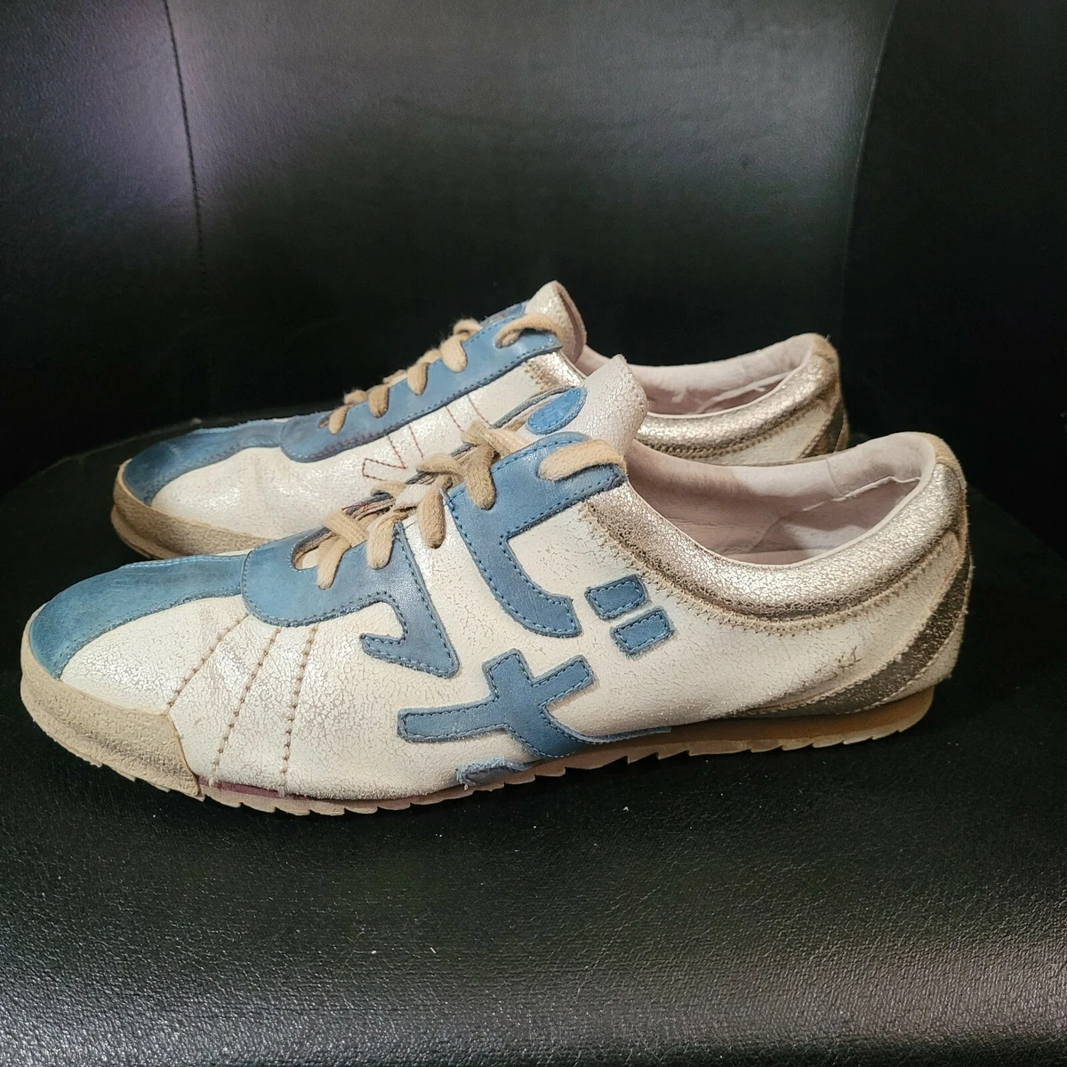 Kowalski Slow Made In Spain Mens Size 13 Cream Blue Shoes eBay