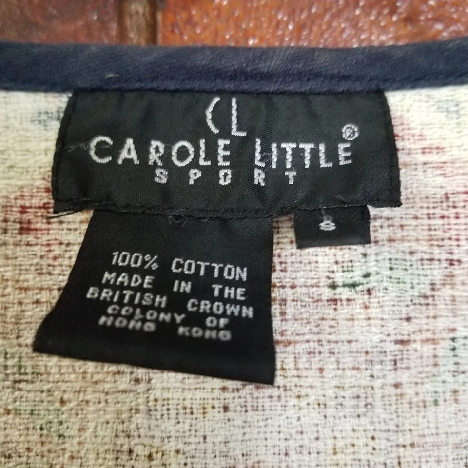 Vintage Carole Little Beaded Tapestry Vest Paisley Women's S 2 Button Front - Image 2 of 4