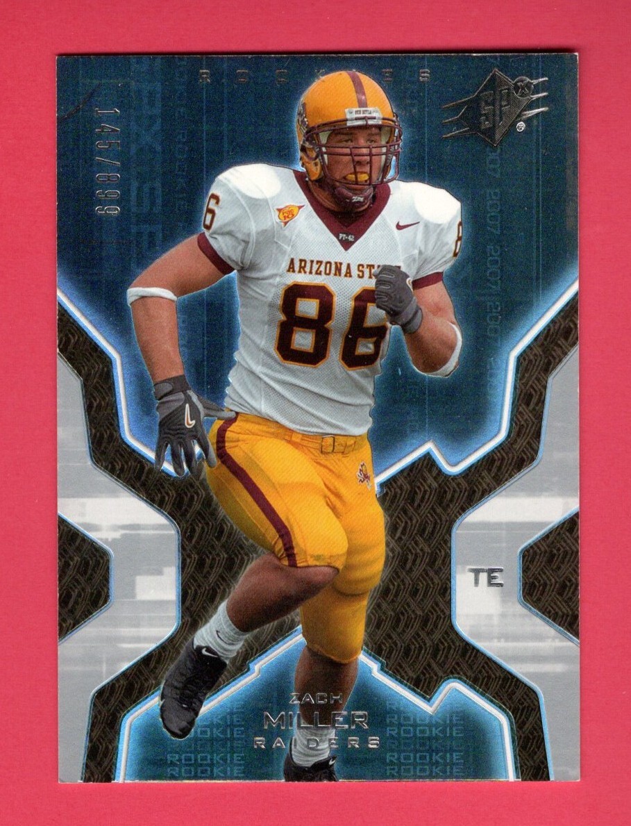 2007 SPx Gold Rookies #118 Zach Miller Oakland Raiders /899 | eBay