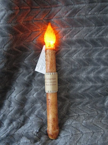 9" Burny Ivory battery operated candle Flicker LED light flameless candle