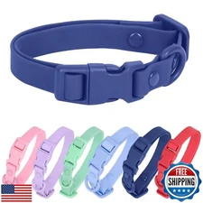 Waterproof Dog Collar Soft Rubber Dog Collar with Safety Buckle Adjustable Pe