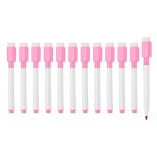 Whiteboard Pen, 0.5-1mm Fine Tip Dry Erase Rose Red White Board Markers, 12 Pcs