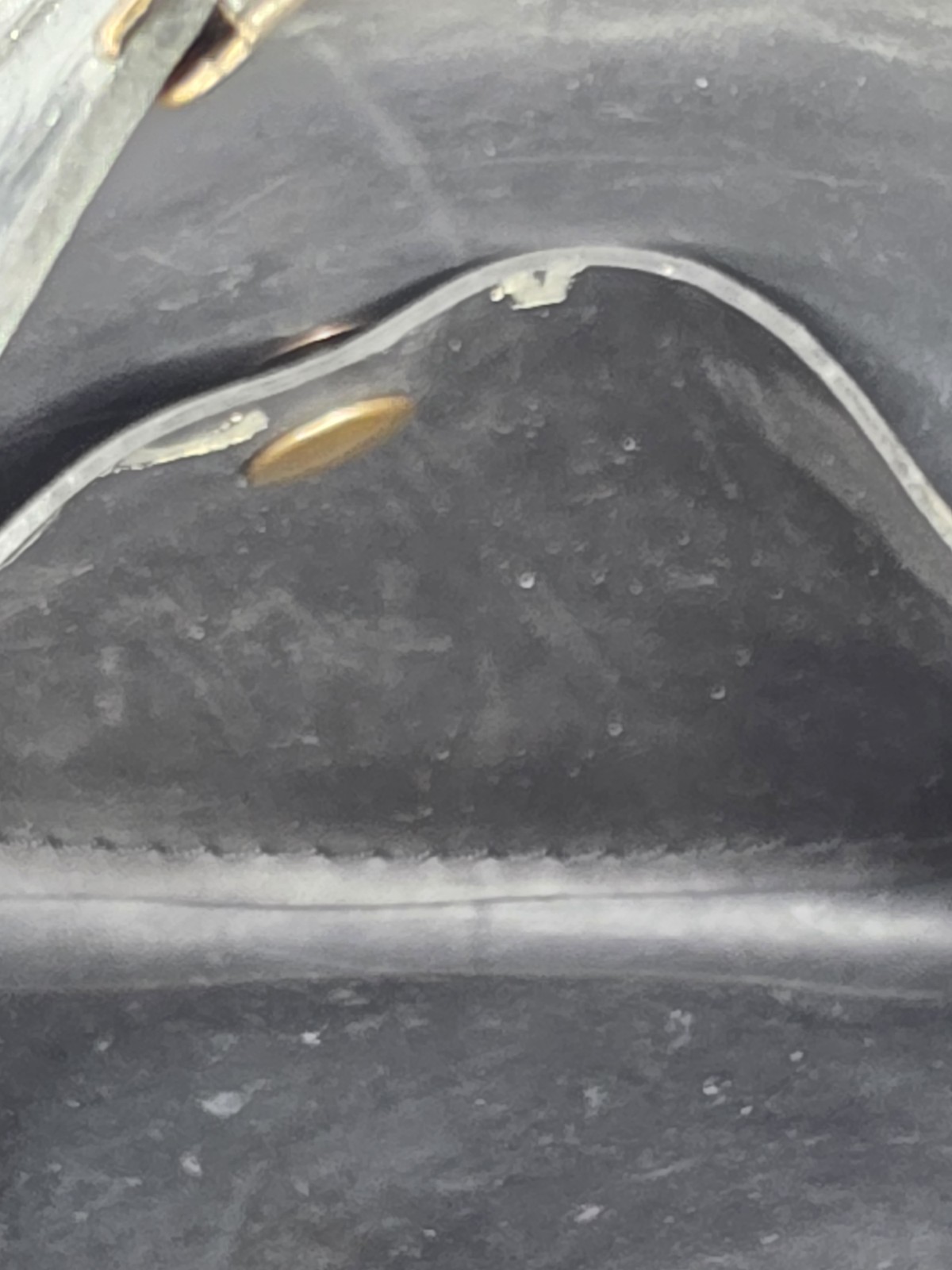 Vintage Asymmetric Rectangular Recycled Black Rub… - image 8