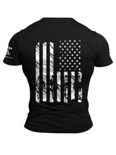 Grunge American Flag Shirt 100% Made in USA, Patriotic T Shirts