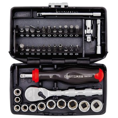 CRAFTSMAN V-Series  1/4 in Drive SAE 6-Point Tool Set (38 pc) - CMMT45750V