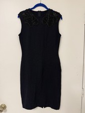 St John Evening Classy Sequin Dress Black Sz 8