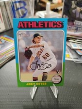 2024 Topps Heritage #158 Joey Estes Rookie Card Oakland Athletics. rookie card picture