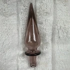 EMPOLI/Blenko Smoky Mauve Amethyst Glass STOPPER Vintage ART  8“ MCM