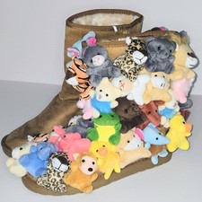 ONE-OF-A-KIND Boots With Mini Stuffed Animals...