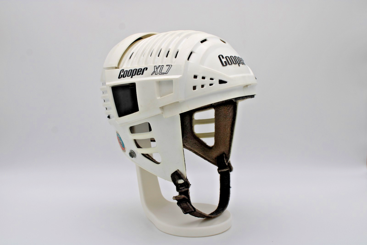 Vintage Cooper XL7 Hockey Helmet Rare White 1980s Space Age Design