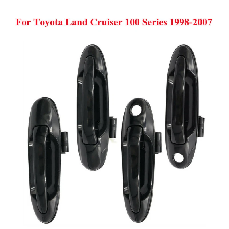 For Lexus LX470 Toyota Land Cruiser 100 Exterior Door Handles Black 1998-2007 - Image 2 of 4