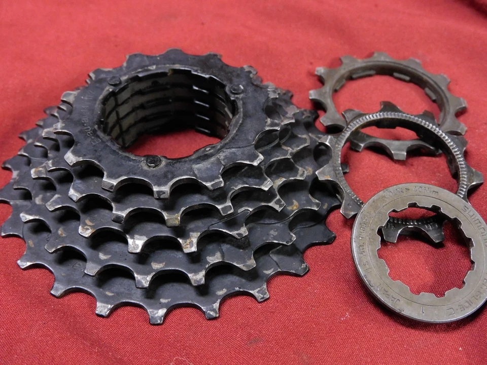 Used Vintage Shimano Hyperglide 7 speed 11-24 Cassette - Image 2 of 2