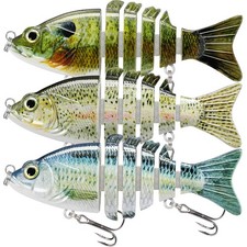 Fishing Lures for Bass Trout, Multi Jointed Swimbaits, Freshwater Saltwater