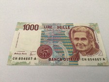 Italian Banknote : 1000 Lire - 1990