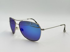 MAUI JIM CLIFF HOUSE Sunglasses MJ247-17 Silver /Blue Hawaii POLARIZED AUTHENTIC