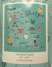 Mary Square & Happy Tines State Of Georgia 750-Piece Jigsaw Puzzle Complete EUC