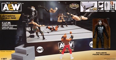 Jazwares AEW All Elite Wrestling Authentic Scale Ring (No Sting) READ