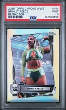2025 TOPPS CHROME WWE REFRACTOR #144 BRINLEY REECE PSA 9