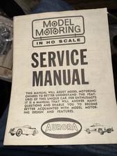 1960 AURORA Model Motoring Service Manual Assembly Instructions