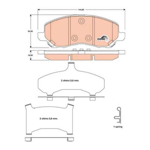 Bremsbelagsatz TRW GDB4142, Vorne - Bild 2 von 3