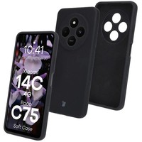 HandyhüLle FüR Xiaomi Redmi 14C 4G / Poco C75 Bizon Case Cover Tasche Schwarz