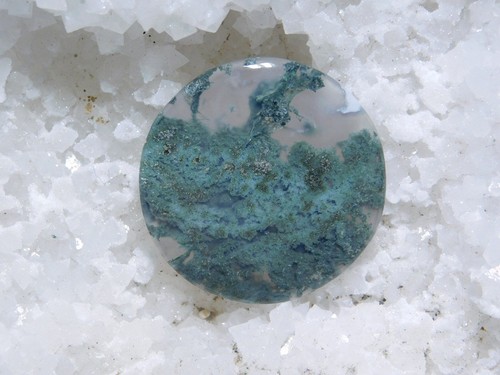 Moss Agate Natural Moss Agate Gemstone Cabochon Loose Jewelry 33 Cts. ME-13649 - Picture 8 of 9