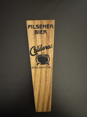 Pilsner Bier Caldera Beer Tap Handle, Wooden, Ashland Oregon. Great Condition