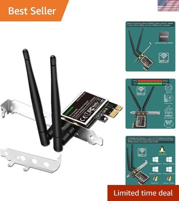 Dual Band 600Mbps WiFi Adapter for Desktops - Easy Installation & Fast Speeds