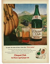 1946 Clicquot Club Ginger Ale Banana Farm Eskimo Mascot art Print Ad