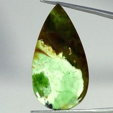 21.20Cts 100 Natural Chrome Chalcedony Pear Cabochon Gemstone 20X39X4MM