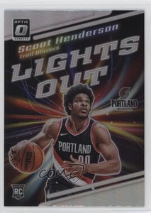 2023-24 Panini Donruss Optic Lights Out Holo Prizm Scoot Henderson #14 Rookie RC